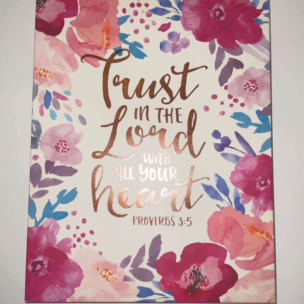 Floral Trust in the Lord Wall Art
